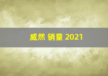 威然 销量 2021